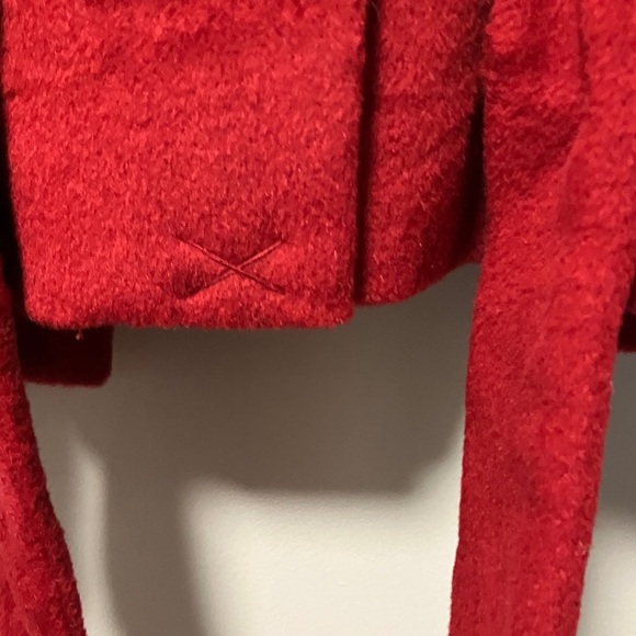 NWOT Calvin Klein Wool Angora Elegant Red Women's Coat - Picture 8 of 8